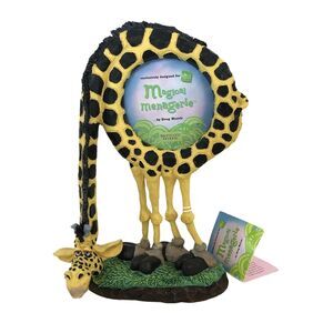 Russ Magical Menagerie Giraffe Picture Frame Gomer Ceramic 3"x3" Circle Opening